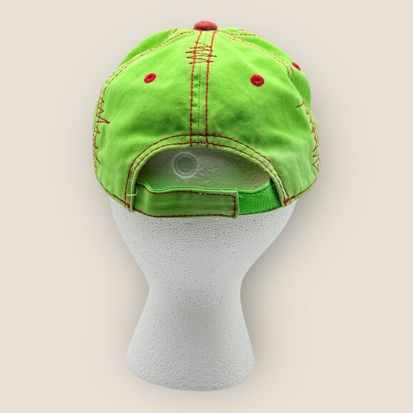 Silver Dollar City Green Distressed Baseball Cap Red Plaid Details Child Size - Picture 3 of 8
